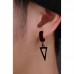 Бижутерия серьги-клипсы-каффы из медицинской стали Triangle EH071-02 Black