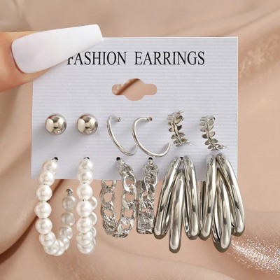 Набор бижутерия серьги из медицинской стали TRENDY Earrings 534330225