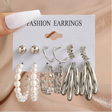 Набор бижутерия серьги из медицинской стали TRENDY Earrings 534330225