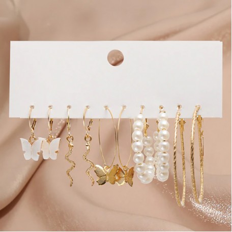 Набор бижутерия серьги из медицинской стали TRENDY Earrings 53674