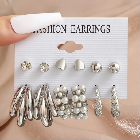 Набор бижутерия серьги из медицинской стали TRENDY Earrings 5404725