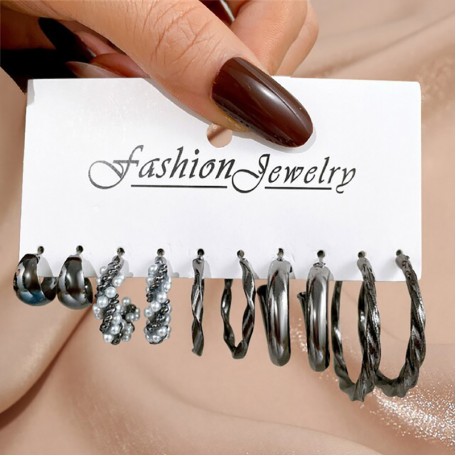 Набор бижутерия серьги из медицинской стали TRENDY Earrings 5446921