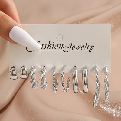 Набор бижутерия серьги из медицинской стали TRENDY Earrings 5446925