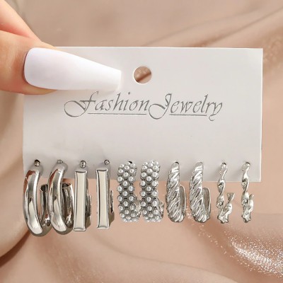 Набор бижутерия серьги из медицинской стали TRENDY Earrings 5472325