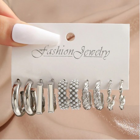 Набор бижутерия серьги из медицинской стали TRENDY Earrings 5472325