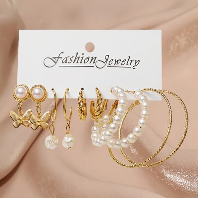 Набор бижутерия серьги из медицинской стали TRENDY Earrings 54733