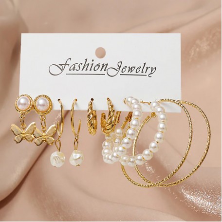 Набор бижутерия серьги из медицинской стали TRENDY Earrings 54733