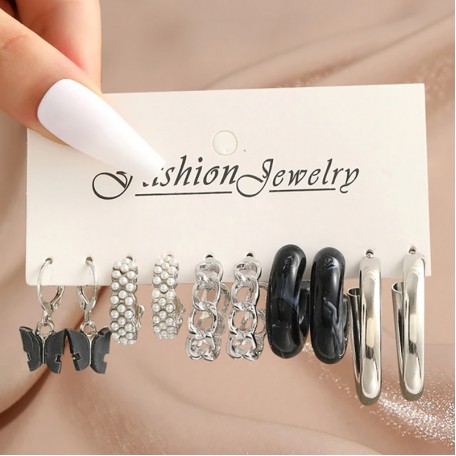 Набор бижутерия серьги из медицинской стали TRENDY Earrings 5478025