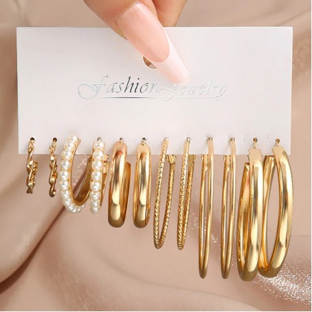 Набор бижутерия серьги из медицинской стали TRENDY Earrings 5609901