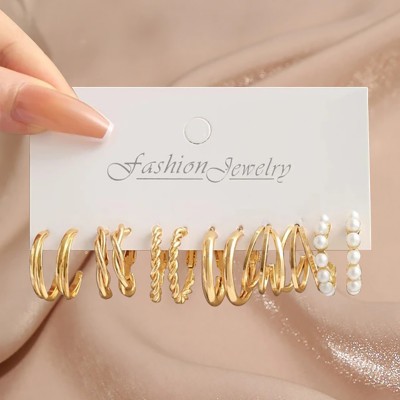 Набор бижутерия серьги из медицинской стали TRENDY Earrings 5652401