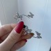 Набор бижутерия серьги-клипсы-каффы-бабочки из медицинской стали Butterfly