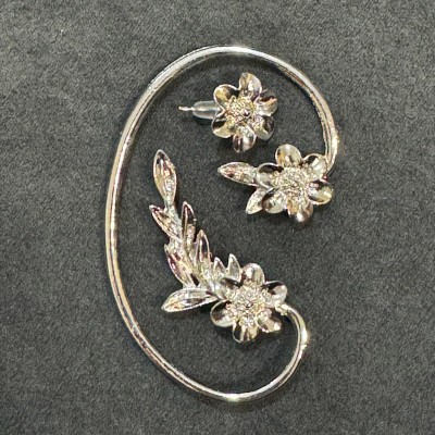 Набор бижутерия серьги-клипсы-каффы-бабочки из медицинской стали Flower