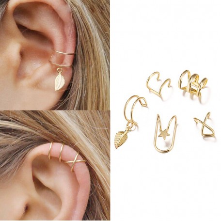 Набор бижутерия серьги-клипсы-каффы из медицинской стали LATS Clip Earrings 66757