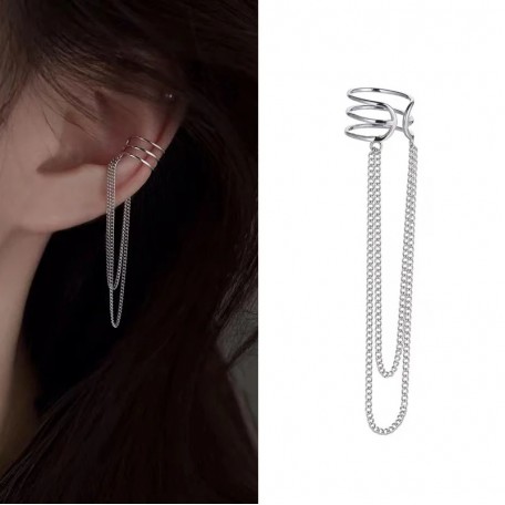 Бижутерия серьги-клипсы-каффы из медицинской стали JWER Style 2