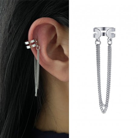 Бижутерия серьги-клипсы-каффы из медицинской стали JWER Style 3