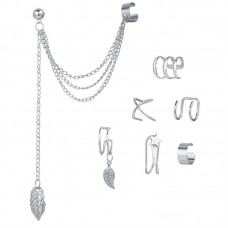 Набор бижутерия серьги-клипсы-каффы из медицинской стали LATS Clip Earrings 5007625-66935