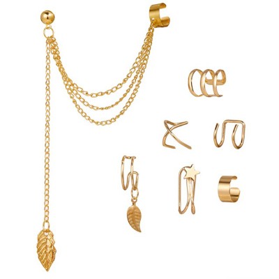 Набор бижутерия серьги-клипсы-каффы из медицинской стали LATS Clip Earrings 5007651-66934