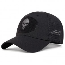 Baseball cap with Velcro Scull Black