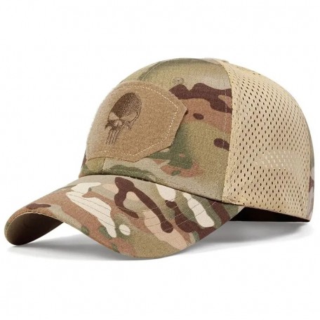 Кепка бейсболка c липучками Scull Military MultiCam