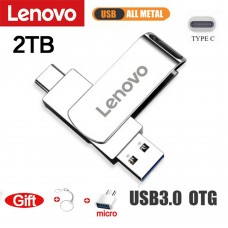 Flash memory drive 2in1 Lenovo in a metal case USB3.0 + TYPE-C 2TB