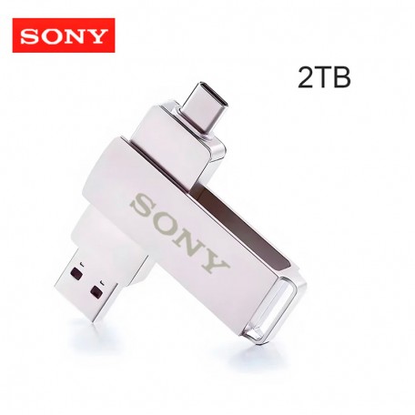 Флеш накопитель-память 2в1 SONY в металлическом корпусе USB3.0 + TYPE-C 2TB