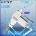 Флеш накопитель-память 2в1 SONY в металлическом корпусе USB3.0 + TYPE-C 2TB