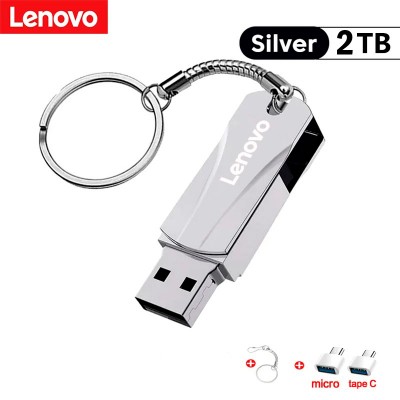 Flash memory Lenovo in a metal case USB3.0 + adapter TYPE-C+Micro USB 2TB
