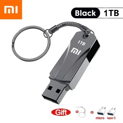 Флеш накопитель-память Xiaomi в металлическом корпусе USB3.0 + переходники TYPE-C+Micro USB 1TB