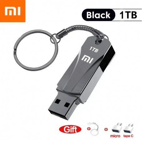 Флеш накопитель-память Xiaomi в металлическом корпусе USB3.0 + переходники TYPE-C+Micro USB 1TB