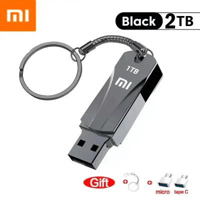 Флеш накопитель-память Xiaomi в металлическом корпусе USB3.0 + переходники TYPE-C+Micro USB 2TB
