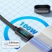 Кабель для зарядки и передачи данных Essager LED Digital Display 7A/100W USB Type-C to USB Type-C 1 м