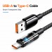 Кабель для зарядки и передачи данных LED Display 5A/240W USB Type-A to USB Type-C 1 м