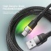Кабель для зарядки и передачи данных Essager LED Display 3A/40W USB Type-A to USB Type-C 1 м