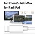 Cable for fast charging and data transfer iPhone iPad 2.4A/20W Apple Lightning to USB Type-A 0.25m
