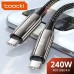 Кабель для быстрой зарядки и передачи данных Toocki PD3.1 QC4.0 48V 5A/240W USB Type-C to USB Type-C 1 м