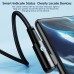Кабель для зарядки и передачи данных Toocki 90 Degree LED Digital Display 6A/100W USB Type-A to USB Type-C 1 м
