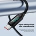 Кабель для зарядки и передачи данных Toocki LED Digital Display 6A/100W USB Type-A to USB Type-C 1 м