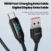 Кабель для зарядки и передачи данных Toocki LED Digital Display 6A/100W USB Type-A to USB Type-C 1 м