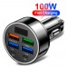 Быстрое автомобильное зарядное устройство от прикуривателя 100W 4 USB + 2 Type-C PD QC3.0 с цифровым дисплеем для ноутбуков, планшетов, смартфонов Apple iPhone, iPad, MacBook, Huawei, Honor, Xiaomi, Samsung, OPPO, Redmi, Realme Быстрое автомобильное зарядное устройство от прикуривателя 100W 4 USB + 2 Type-C PD QC3.0 с цифровым дисплеем для ноутбуков, планшетов, смартфонов Apple iPhone, iPad, MacBook, Huawei, Honor, Xiaomi, Samsung, OPPO, Redmi, Realme