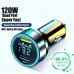 Быстрое автомобильное зарядное устройство от прикуривателя 240W 1 USB + 1 Type-C PD с цифровым дисплеем для ноутбуков, планшетов, смартфонов Apple iPhone, iPad, MacBook, Huawei, Honor, Xiaomi, Samsung, OPPO, Redmi, Realme