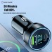 Быстрое автомобильное зарядное устройство от прикуривателя 240W 1 USB + 1 Type-C PD с цифровым дисплеем для ноутбуков, планшетов, смартфонов Apple iPhone, iPad, MacBook, Huawei, Honor, Xiaomi, Samsung, OPPO, Redmi, Realme