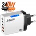 Сетевое зарядное устройство Блок питания для телефона Maerknon 240W 2 USB A + 3 USB Type-C Быстрая зарядка PD+QC3.0 Блок зарядки для Samsung, IPhone, Xiaomi, Redmi, Huawei, Realme Сетевое зарядное устройство Блок питания для телефона Maerknon 240W 2 USB A + 3 USB Type-C Быстрая зарядка PD+QC3.0 Блок зарядки для Samsung, IPhone, Xiaomi, Redmi, Huawei, Realme