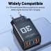 AC charger Phone power supply Maerknon 30W 2 USB A + 1 USB Type-C Fast charging PD+QC3.0 Charging unit for Samsung, IPhone, Xiaomi, Redmi, Huawei, Realme