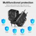 AC charger Phone power supply 40W 1 USB A + 1 USB Type-C Fast charging PD+QC3.0 Charging unit for Samsung, IPhone, Xiaomi, Redmi, Huawei, Realme