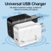 AC charger Phone power supply 40W 1 USB A + 1 USB Type-C Fast charging PD+QC3.0 Charging unit for Samsung, IPhone, Xiaomi, Redmi, Huawei, Realme