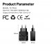 AC charger Phone power supply 40W 1 USB A + 1 USB Type-C Fast charging PD+QC3.0 Charging unit for Samsung, IPhone, Xiaomi, Redmi, Huawei, Realme