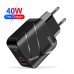 AC charger Phone power supply 40W 1 USB A + 1 USB Type-C Fast charging PD+QC3.0 Charging unit for Samsung, IPhone, Xiaomi, Redmi, Huawei, Realme AC charger Phone power supply 40W 1 USB A + 1 USB Type-C Fast charging PD+QC3.0 Charging unit for Samsung, IPhone, Xiaomi, Redmi, Huawei, Realme