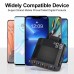 Сетевое зарядное устройство Блок питания для телефона 65W 5 USB + 1 Type-C Быстрая зарядка PD+QC3.0 Блок зарядки для Samsung, IPhone, Xiaomi, Redmi, Huawei, Realme