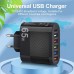 Сетевое зарядное устройство Блок питания для телефона 65W 5 USB + 1 Type-C Быстрая зарядка PD+QC3.0 Блок зарядки для Samsung, IPhone, Xiaomi, Redmi, Huawei, Realme