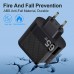 Сетевое зарядное устройство Блок питания для телефона 65W 5 USB + 1 Type-C Быстрая зарядка PD+QC3.0 Блок зарядки для Samsung, IPhone, Xiaomi, Redmi, Huawei, Realme